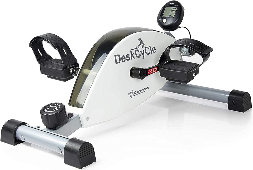 DeskCycle Under Desk Bike Pedal Exerciser - Mini Exercise Bike Desk Cycle, Leg Exerciser for Physical Therapy  Desk Exercise - Adjustable Leg and Standard Versions