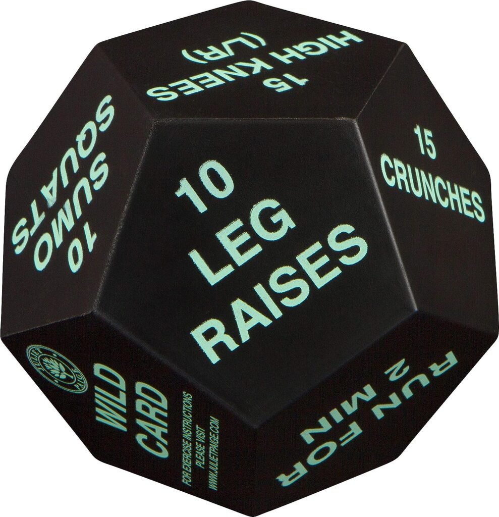 Juliet Paige Exercise Dice for Home Fitness, Workouts, WOD, Cardio, HIIT, and Sports