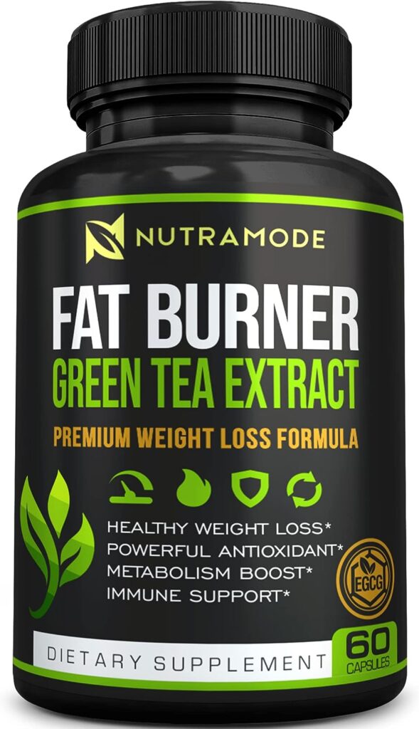 Premium Green Tea Extract Fat Burner Supplement with EGCG-Natural Appetite Suppressant-Healthy Weight Loss Diet Pills That Work Fast for Women and Men-Detox Metabolism Booster to Burn Belly Fat Fast