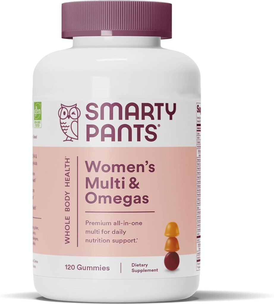 SmartyPants Women’s Formula Daily Gummy Vitamins: Gluten Free, Multivitamin  Omega 3 Fish Oil (Dha/Epa), Methyl B12, vitamin D3, Vitamin B6, 120 Count (20 Day Supply) - Packaging May Vary