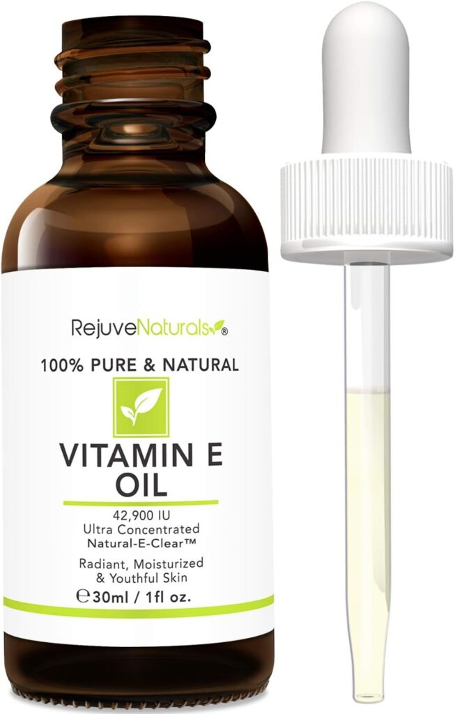 Vitamin E Oil - 100% Pure  Natural, 42,900 IU. Repair Dry, Damaged Skin from Surgery  Acne, Age Spots  Wrinkles. Boost Collagen for Moisturized, Youthful-Looking Skin. d-Alpha tocopherol, 1 Fl Oz